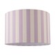 image 1 of Lavender Lilac and Oatmeal Linen Striped Lamp Shade with Fabric Inner Purple