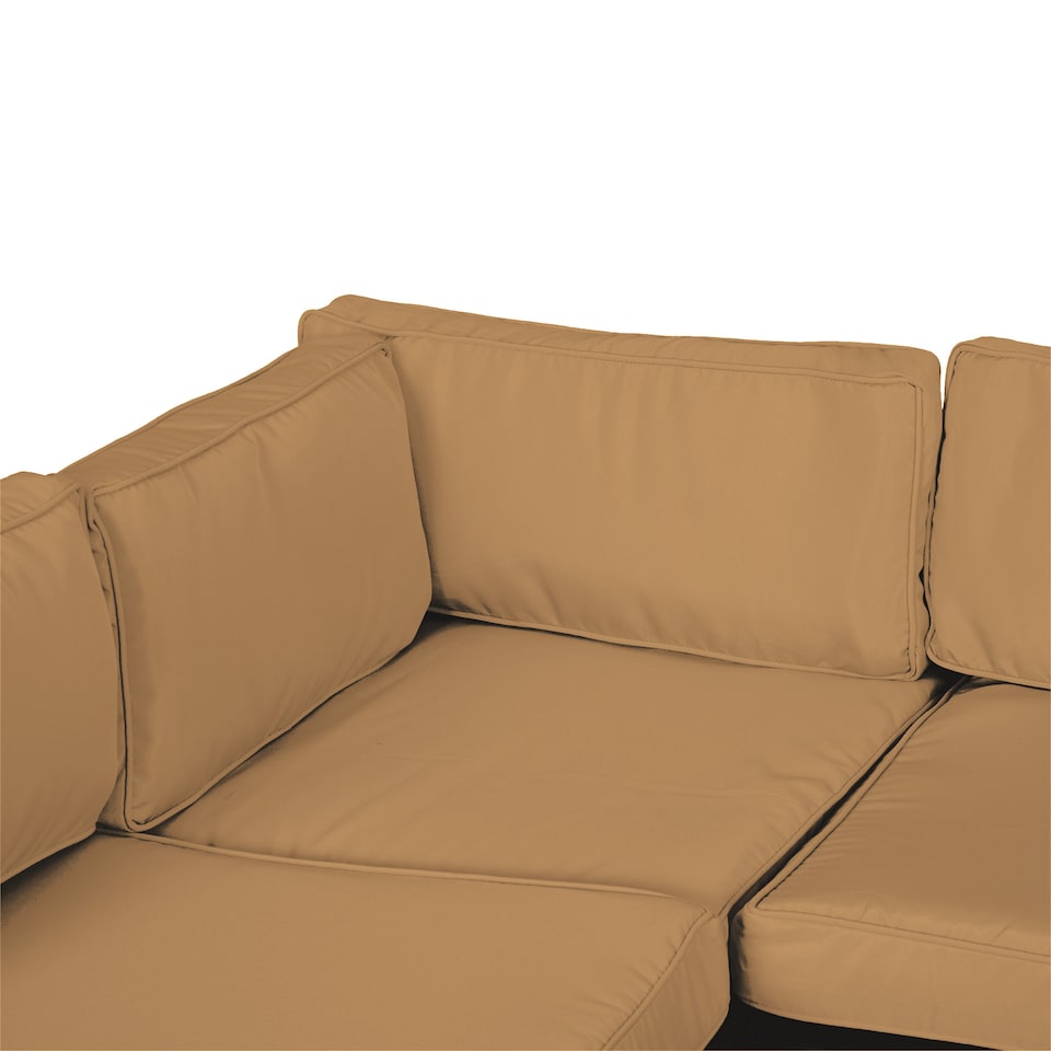 image 1 of Outsunny Garden Rattan Sofa Set Polyester Cover Replacement No Cushion | White | Beige | 1