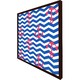 image 1 of Anchors on zig zag stripes (Picture Frame) Brown | L