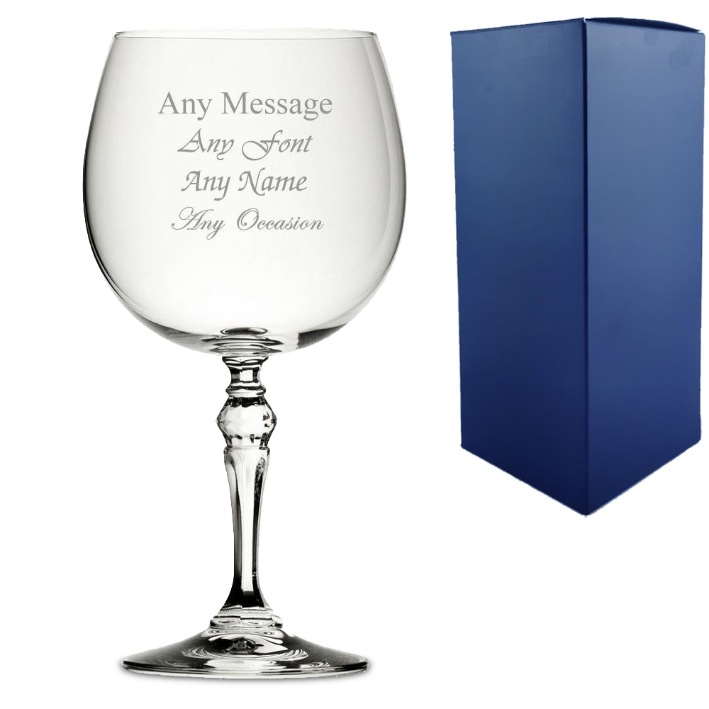 Uniqueful Personalised 22oz Bar Gin Balloon Glass Birthday Gift for Friend in Clear