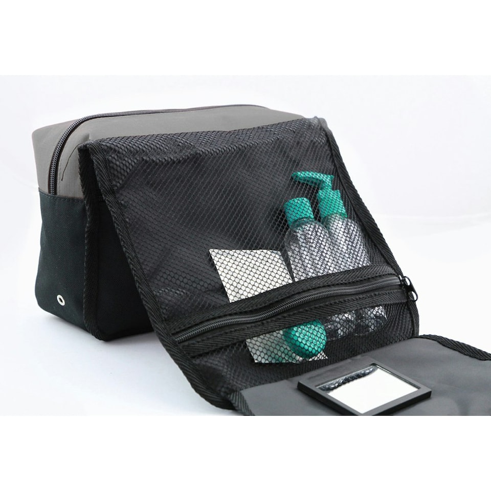 image 1 of Shugon Bristol Folding Travel Toiletry Bag - 4 Litres - Dark Grey/Black - One Size