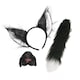 image 2 of Black Cat Set - Ears Headband, Nose & Thick Tail Black | One Size