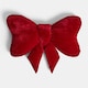 image 2 of OHS Soft Velvet Bow Shaped Cushion Pillow | Red