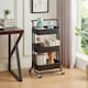 image 10 of House of Home 3 Tier Storage Cart On Wheels Home Kitchen Office Bath-Bedroom Organiser Black | Black