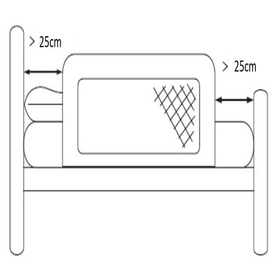 image 1 of Safetots Deluxe Soft Touch Denim Bed Rail, Grey 100cm Wide x 40cm Tall, Toddler Bed Guard For Safety