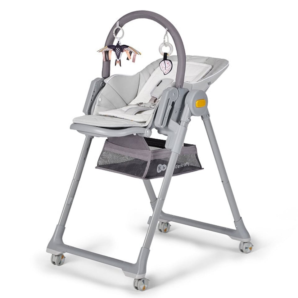 image 1 of Kinderkraft Lastree High Chair for Baby and Toddler - Grey