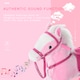 image 4 of HOMCOM Baby Rocking Horse Plush Ride on Animals Rocker with Sound Handle Grip for Kids 3-6 Years - Pink