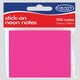 image 1 of Pack of 100 Neon Assorted Colours Stick on Notes - 76mm x 76mm