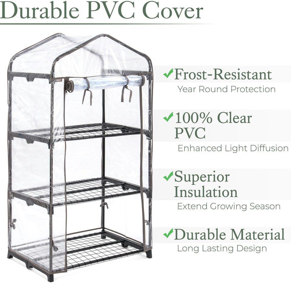 image 1 of 3 Tier Greenhouse PVC