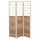 image 1 of COSTWAY 3 Panel Room Divider Folding Display Stand 8 Storage Pockets Natural