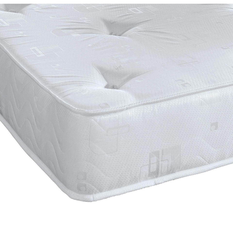 image 1 of Hand-Tufted Innerspring Mattress - 9" Deep, Medium Soft Comfort White | Small Double