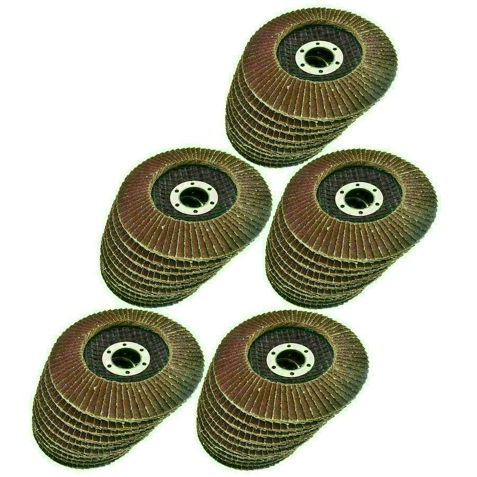 image 1 of 50 x Flap Discs 60 Grit Angle Grinder 4.5" (115mm) Flat Sanding Grinding AT929