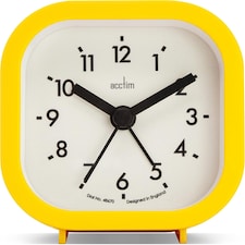 Acctim Robyn Mini Bedside Alarm Clock | Yellow | Daisy