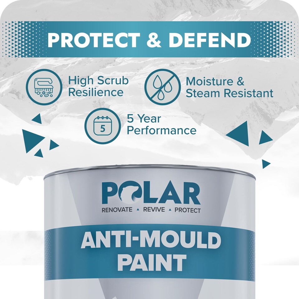 image 1 of Polar Anti Mould Paint Interior Walls & Ceilings Matt | Cream | Magnolia | 1 litre
