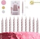 image 1 of 10pcs Rose Gold Candles for Birthday Cake Topper | Gold
