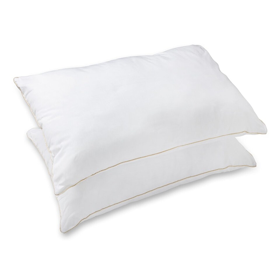 image 1 of Egyptian Cotton Pillow Pair Soft Luxury Feel Hollowfibre Filling White