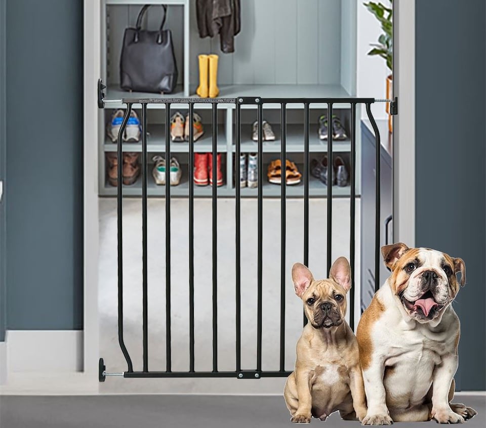 image 1 of Bettacare Eco Screw Fit Pet Gate, Black, 100cm - 110cm, Screw Fitted Dog Gate, Safety Gate for Puppy | Black