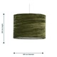 image 6 of Green Crushed Velvet 30cm Pendant Lightshade Green