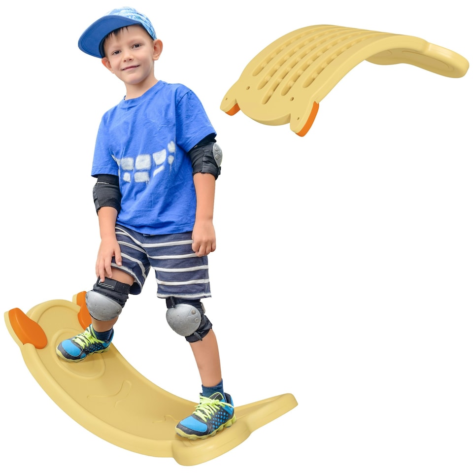 image 1 of AIYAPLAY Balance Board for Kids Balance Training & Sensory Play, Yellow