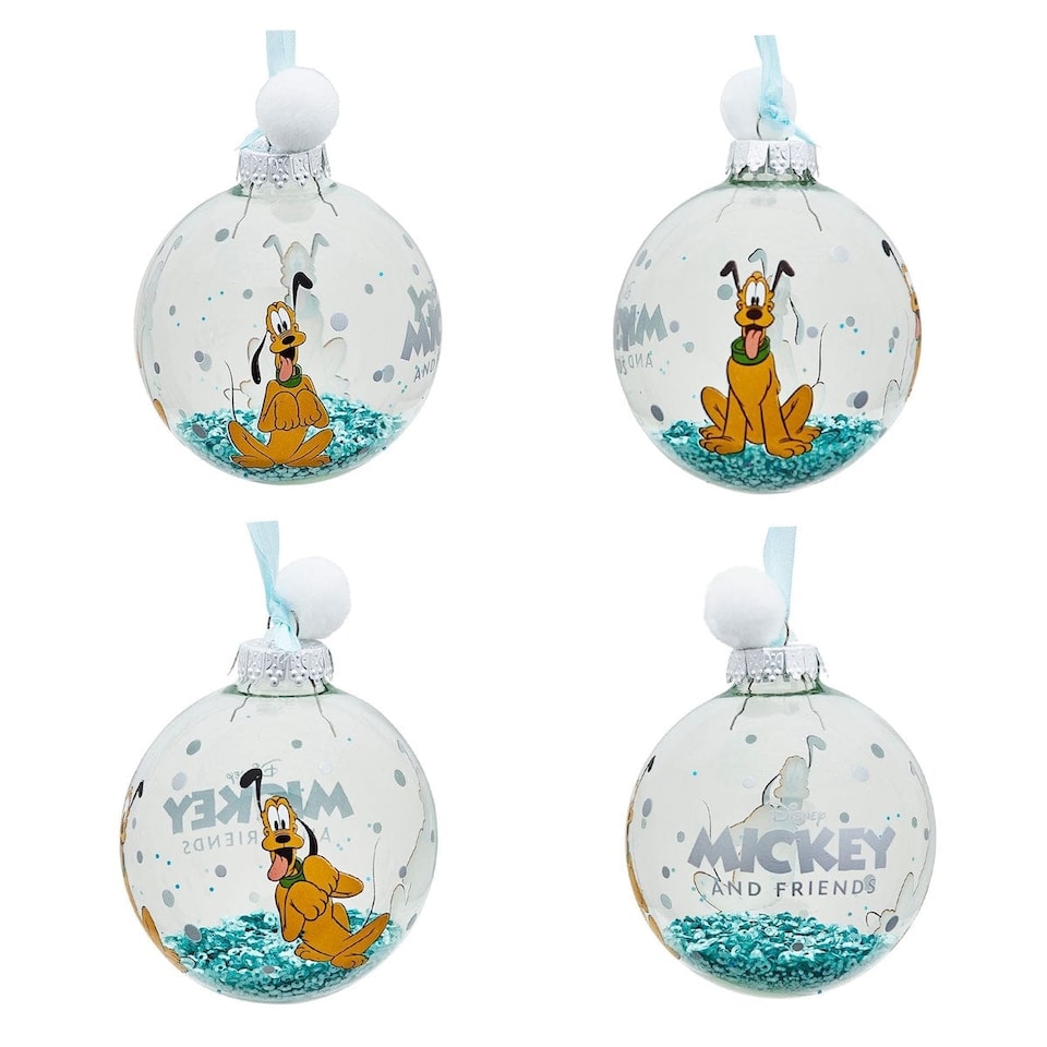 image 1 of Widdop Gifts Disney Mickey and Friends Set of 7 Christmas Tree Baubles