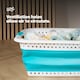 image 4 of Foldaway Laundry Basket Turquoise