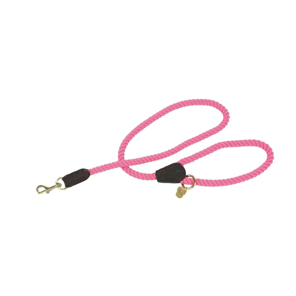 image 1 of Digby & Fox Twisted Dog Lead - Pink - One Size