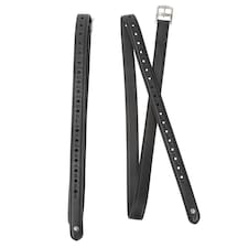 Velociti Lusso Logo Horse Stirrup Leathers | Black | Black | 48in x 0.75in | 1