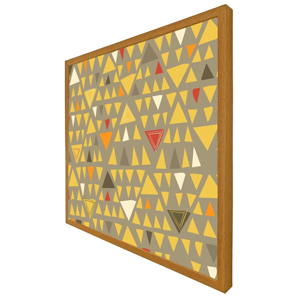 image 1 of Yellow geometric triangles (Picutre Frame) Brown | XS