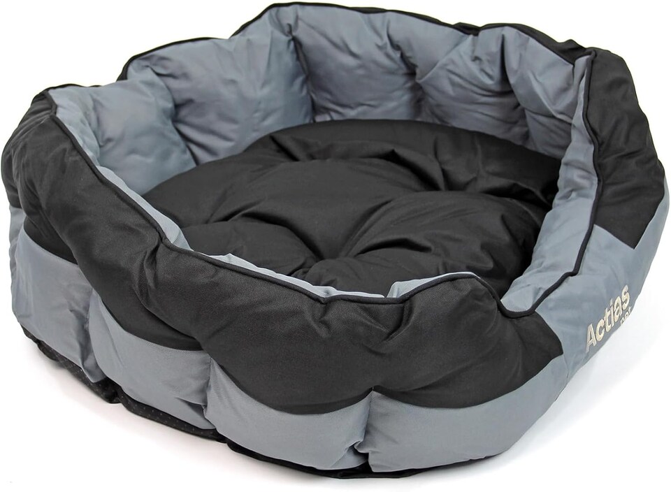 image 1 of Actiaspet Waterproof Pet Bed Reversible Cushion  Multiple Sizes (Grey/Black, Large)
