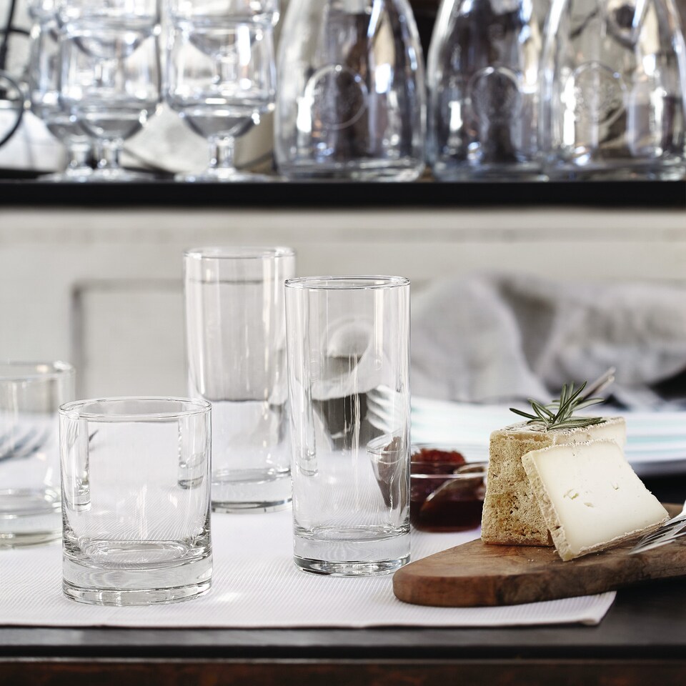 image 1 of Bormioli Rocco 21.5 cl Slim Tall Drinking Glass- Set | Clear | 12