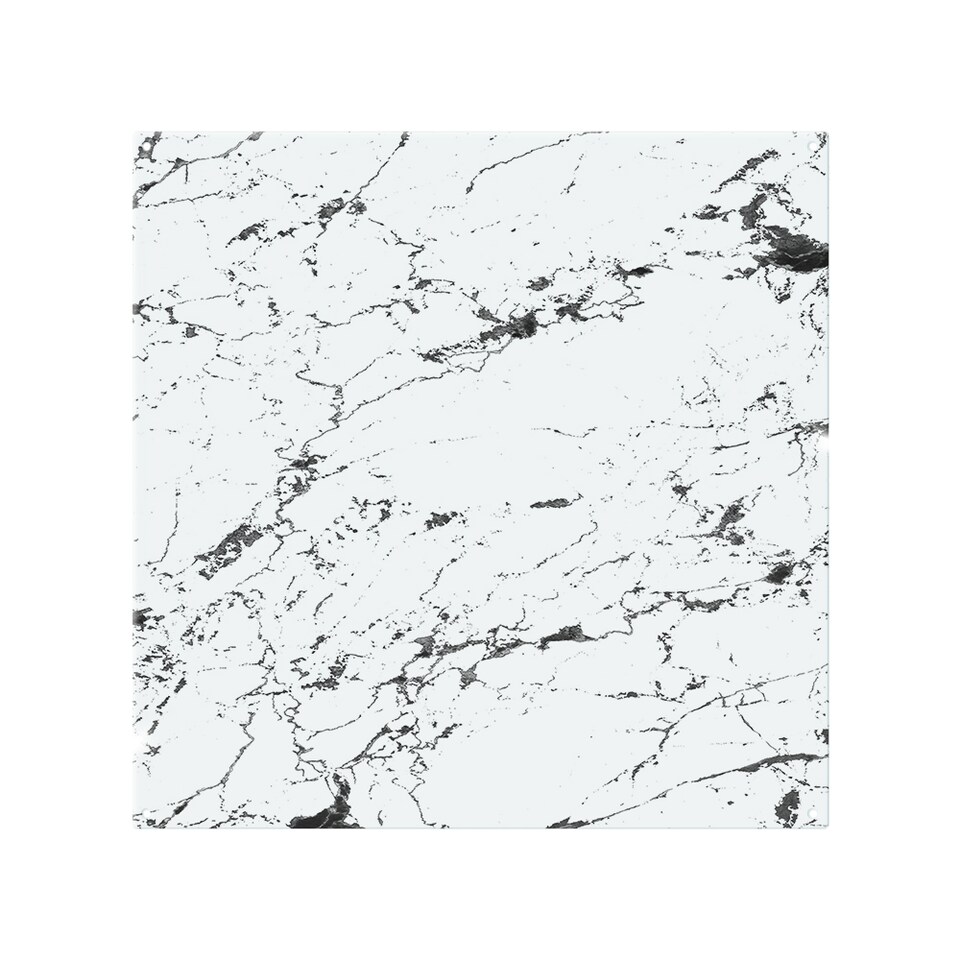 image 1 of Thin Black Marble Splash Back | White