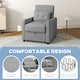 image 3 of HOMCOM Pull Out Chair Bed, Sleeper Chair with Pillow, Side Pockets, Light Grey