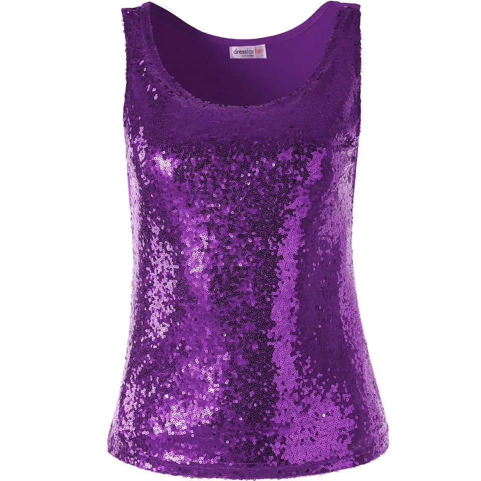 image 1 of Sleeveless Sequin Top - Women's | Purple | purple | 2XL | 1