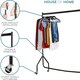 image 6 of Clothes Rail Superior Heavy Duty Rack With Wheels 6FT Long x 5FT Tall Black | One Size