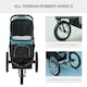image 3 of PawHut 3 Wheel Pet Stroller, for Medium Small Dogs, Foldable Cat Pram - Green