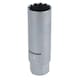 image 3 of Metric Thin Walled Spark Plug Sockets 14mm 16mm + 18mm 12 Point Bi-hex 3pc