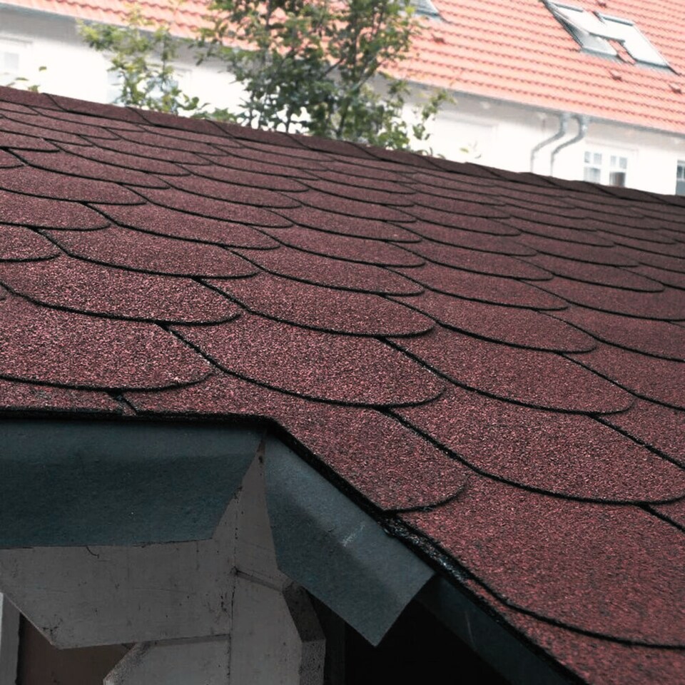 image 1 of Premium Asphalt Roof Shingles - Fish Scales Design 80 x 31.5 cm Weather Resistant Roofing Felt (25 Pcs)