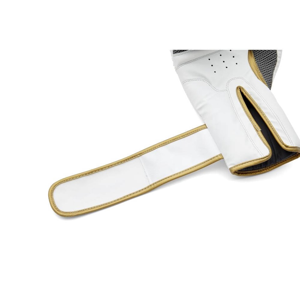 image 1 of Reebok Boxing Gloves — Gold/White, 16 oz (Synthetic Leather) | White | Gold/White | 16oz