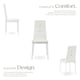 image 3 of Dining Chair Set - high backrest, slim steel legs & rhinestone highlights - Set of 8 White