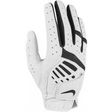 Nike Womens/Ladies Dura Feel IX Right Hand Golf Glove - White/Black - L