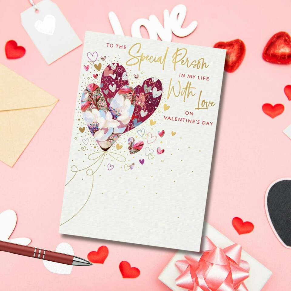 image 1 of Words 'n' Wishes Valentine Day Card for a Special Person, 23.5 x 16.5 cm,