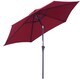 image 1 of Outsunny 2.6M Patio Umbrella Parasol Sun Shade Garden Wine Red