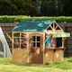 image 2 of AIYAPLAY Wooden Playhouse for Kids Outdoor, Foldable Wendy House, Brown