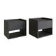 image 1 of GFW Harmony Wall Mounted Pair of Bedside Tables - Anthracite