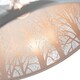 image 4 of Unique and Beautiful Soft Grey Metal Forest Design Ceiling Pendant Shade | Grey | Grey | 1