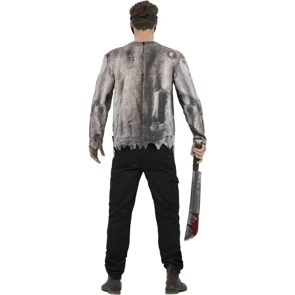 image 1 of Friday The 13th Mens Jason Voorhees Costume - Black/White/Grey - S S
