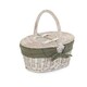 image 5 of White Wash Lidded Basket with Lining Multi | Garden Rose | One Size