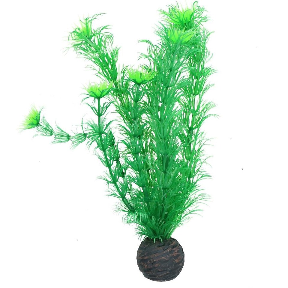 image 1 of Aquatic Aquarium Fish Tank Self Sinking Medium Middle Silk Plant H-20cm (No4)