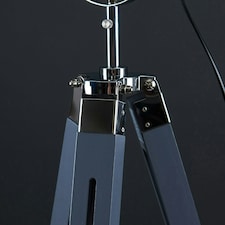 ValueLights Starboard Painted Grey Floor Lamp and LED Bulb