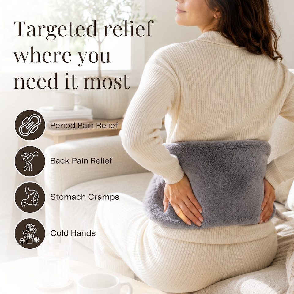 image 1 of 1.5L Wearable Hot Water Bottle Belt | Adjustable Hot Water Bottle Strap